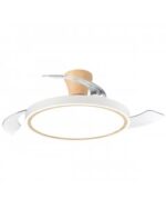 Ventilador de Techo KUPER MADERA 40 cm con Luz LED 33W y Motor DC | Compacto y Silencioso