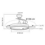 Ventilador LED Chief con aspas retráctiles 60W – Potente, silencioso y elegante - Imagen 5