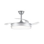 Ventilador LED aspas retráctiles Evo Níquel 72W 7920Lm CCT Dim