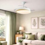 Ventilador LED Marte Blanco + Madera con aspas retráctiles 48W – Diseño moderno, silencioso y elegante - Imagen 5