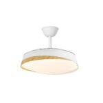 Ventilador LED Marte Blanco + Madera con aspas retráctiles 48W – Diseño moderno, silencioso y elegante - Imagen 7
