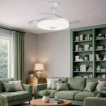 Ventilador LED Music con aspas retráctiles y altavoz RGB 48+8W – Luz, música y confort en uno - Imagen 3