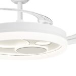 Ventilador LED aspas retráctiles Naira Eco Blanco 70W CCT Dim - Imagen 3
