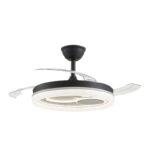 Ventilador LED aspas retráctiles Naira Eco Negro 70W CCT Dim