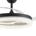 Ventilador LED aspas retráctiles Naira Eco Negro 70W CCT Dim - Imagen 4