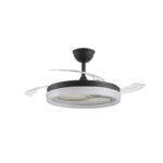 Ventilador LED aspas retráctiles Naira Eco Negro 70W CCT Dim - Imagen 5