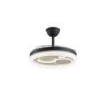 Ventilador LED aspas retráctiles Naira Eco Negro 70W CCT Dim - Imagen 2