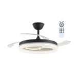 Ventilador LED aspas retráctiles Naira Eco Negro 70W CCT Dim - Imagen 7