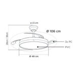 Ventilador LED Paneco Mini 39W – Compacto, moderno y ultra silencioso - Imagen 4