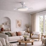 Ventilador LED Land Blanco con aspas retráctiles 60W – Diseño moderno, potente y silencioso