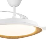 Ventilador LED Plenn Blanco + Madera con aspas retráctiles 48W – Diseño cálido, silencioso y eficiente - Imagen 3