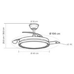Ventilador LED Ventus Evo 39W con aspas retráctiles – Silencioso y Smart - Imagen 6