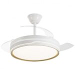 Ventilador de Techo ALEMAR LIMA Blanco/Oro con Luz LED 50W CCT Regulable