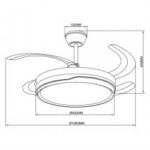 Ventilador de Techo ALEMAR LIMA PLATA con Luz LED 50W CCT Regulable - Imagen 2