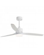 Ventilador de Techo MADEIRA Blanco 132 cm con Luz LED y Motor DC | Aspas de Madera Natural
