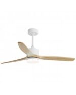 Ventilador de Techo MADEIRA BLANCO-MADERA CLARA 132 cm con Luz LED y Motor DC | Aspas de Madera Natural