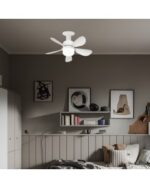 Ventilador de techo NANO blanco Ø42 cm con casquillo E27 LED 12W | Sin instalación - Imagen 3