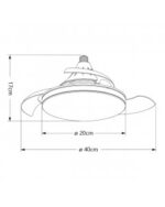Ventilador de techo NINO blanco Ø40 cm LED 10W | Compacto con luz regulable CCT - Imagen 4
