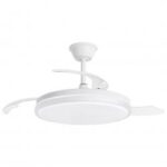 Ventilador de Techo ALEMAR NOVA Blanco con Luz LED 68W y Motor DC Silencioso | Aspas Retráctiles