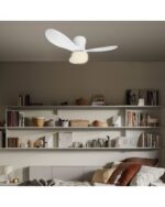 Ventilador de techo BRIS blanco 3 aspas LED 20W | DC silencioso con luz regulable CCT
