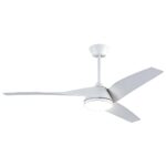 Ventilador de Techo PAPUA Blanco 132 cm con Luz LED y Motor DC | Gran Formato y Bajo Consumo