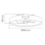 Ventilador Plafón LED Messer 50W 5200Lm. CCT Dim - Imagen 9
