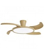 Ventilador de Techo QATAR MADERA 50 cm con Luz LED 36W y Motor DC | Alta Potencia Lumínica