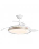 Ventilador de Techo SAMANÁ ORO con Luz LED 68W y Motor DC Silencioso | Aspas Retráctiles