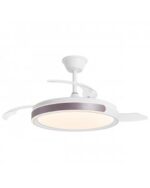 Ventilador de Techo SAMANÁ CAFÉ con Luz LED 68W y Motor DC Silencioso | Aspas Retráctiles