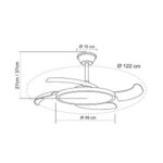 Ventilador LED Key Plus con aspas retráctiles – Más potencia, más luz, más confort - Imagen 3