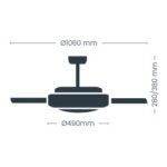 Ventilador LED Night Eco Brilli con aspas retráctiles – Confort silencioso con diseño brillante - Imagen 5