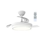 Ventilador LED Night Eco S con aspas retráctiles – Silencio total y diseño elegante en negro - Imagen 8