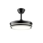 Ventilador LED Night Eco S con aspas retráctiles – Silencio total y diseño elegante en negro - Imagen 2