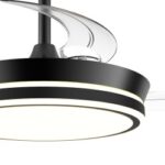 Ventilador LED Night Eco S con aspas retráctiles – Silencio total y diseño elegante en negro