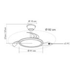 Ventilador LED Rexus RGB con aspas retráctiles – Iluminación decorativa y confort inteligente - Imagen 5