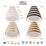 NISEKO II * PLAFÓN LED 30W D.38CM BLANCO - Imagen 5