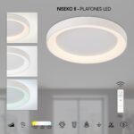 NISEKO II * PLAFÓN LED 30W D.38CM BLANCO - Imagen 4