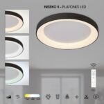 NISEKO II * PLAFÓN LED 30W D.38CM NEGRO - Imagen 4
