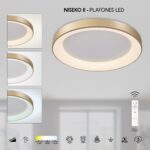 NISEKO II * PLAFÓN LED 30W D.38CM ORO - Imagen 4