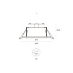 ALOKA S-M-L | Aro empotrable de policarbonato para iluminación interior - Imagen 4